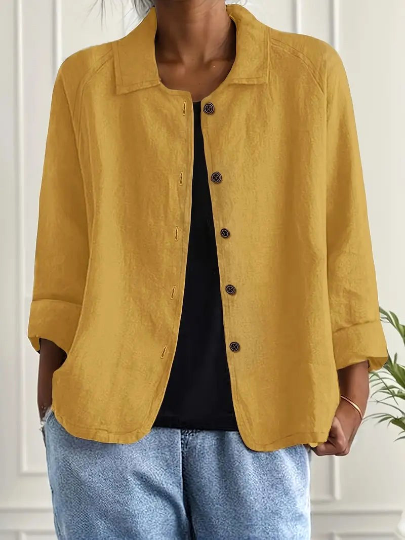 Zeffirine | Warm Ochre Blouse For Women