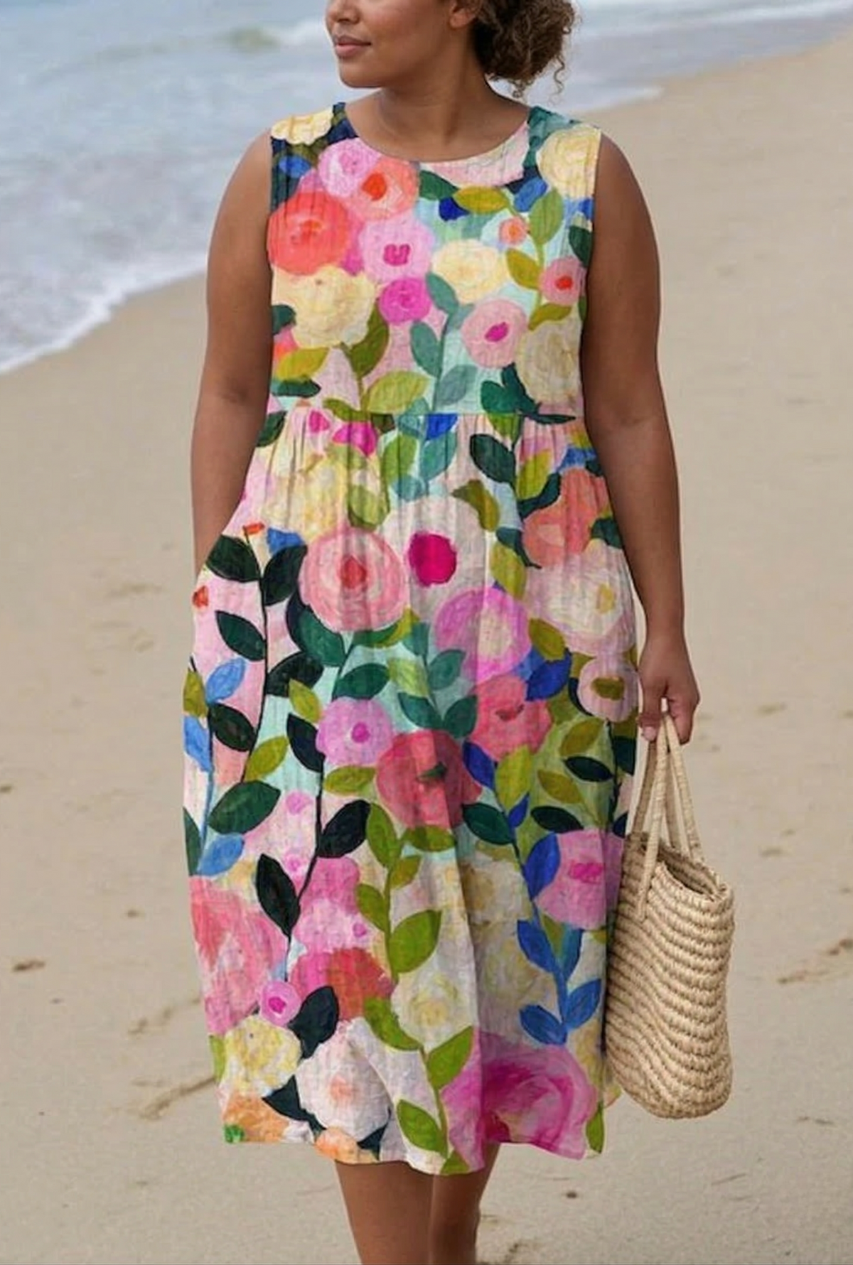 Ava Floral Midi Dress