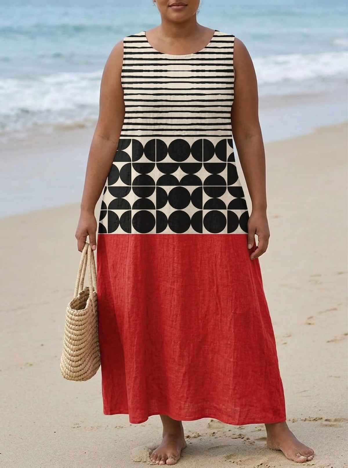 Jane Colorblock Midi Dress