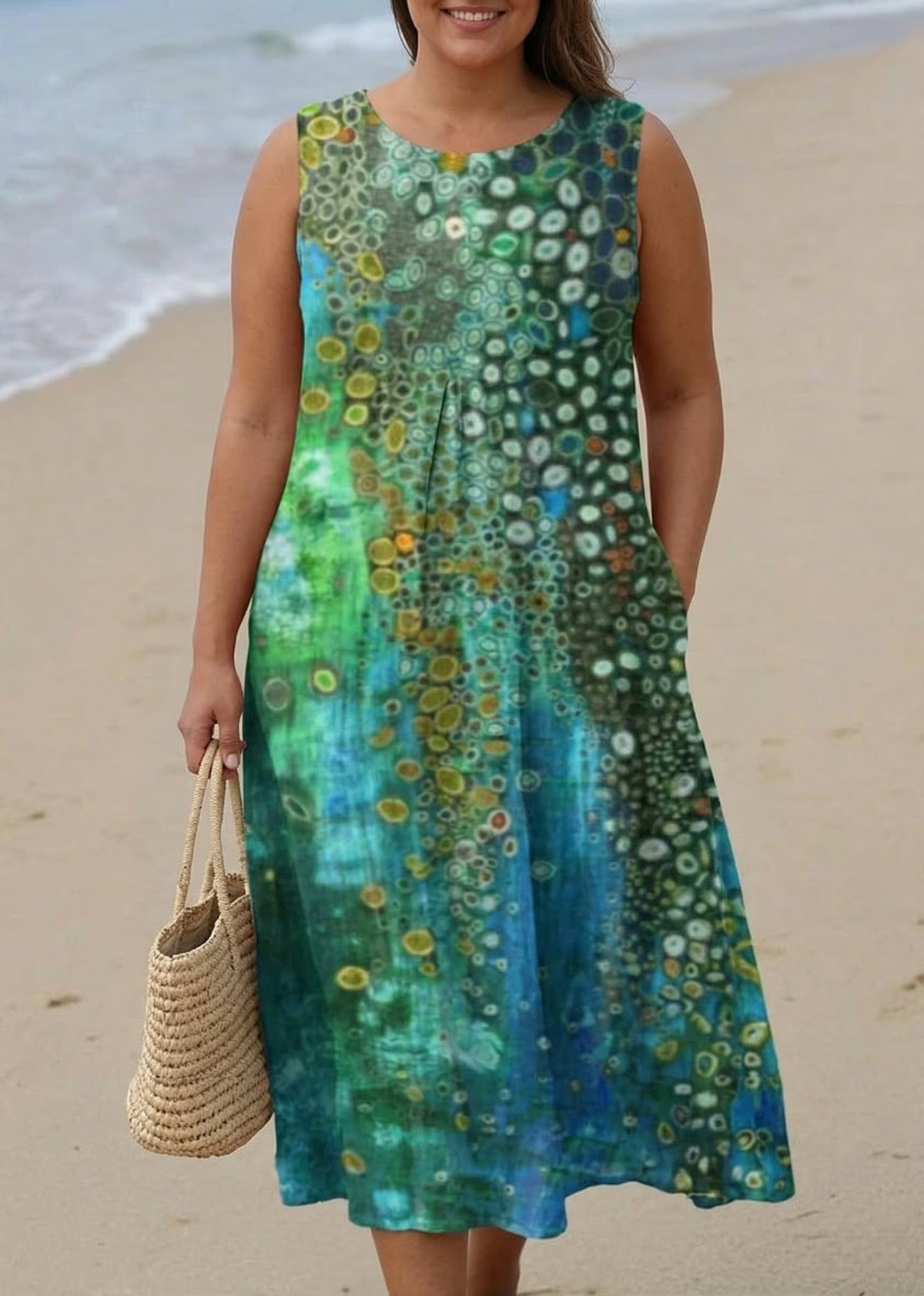 Zara Reef Midi Dress