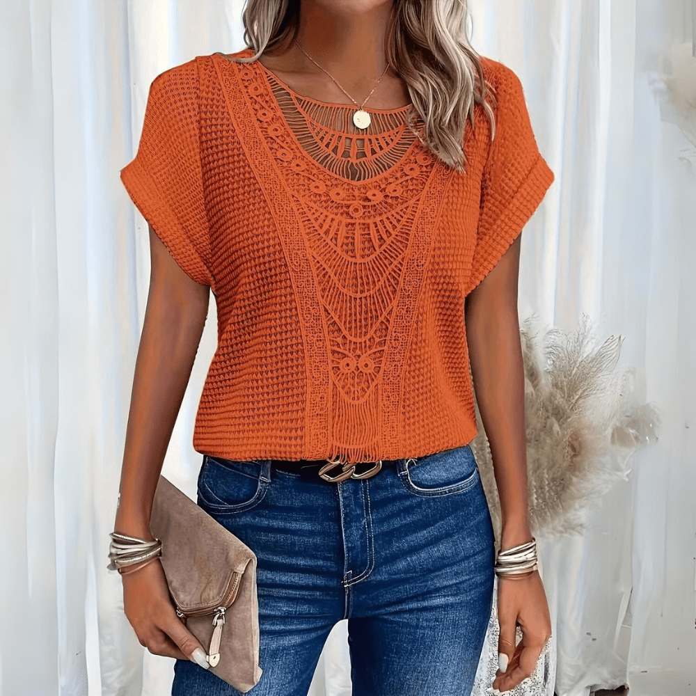 Clara | Open-Work Boho Top For Women