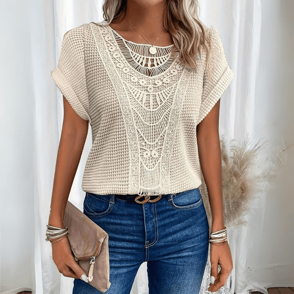 Clara | Open-Work Boho Top For Women